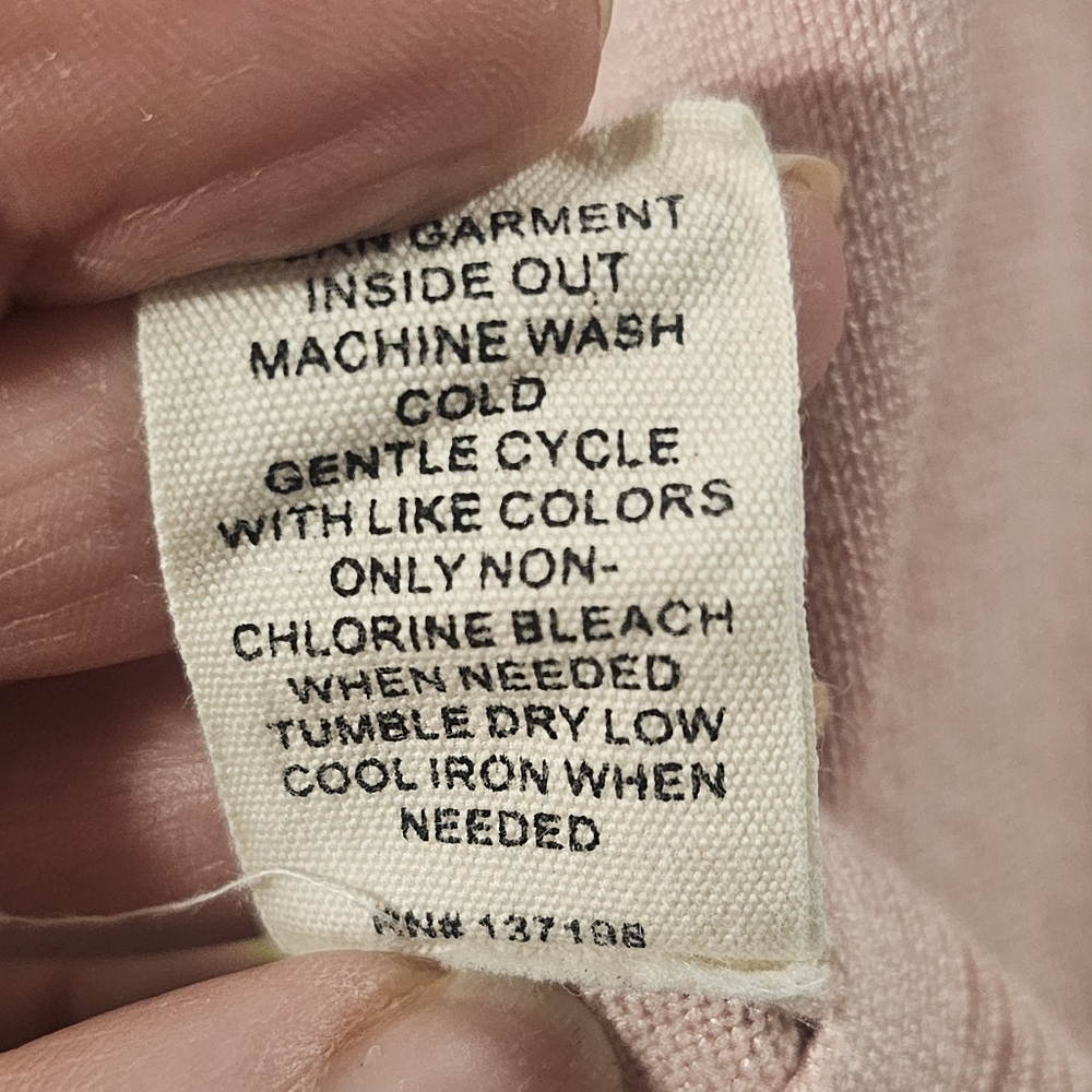 Marled Love Heart Lightweight Sweater Rayon Pink White Women's Size XS - Picture 5 of 6